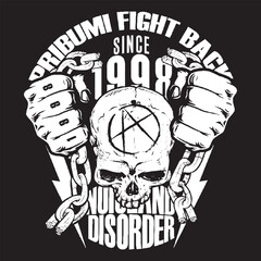 Drummer Fight Back Since 1988 T-Shirt Design