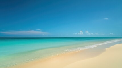 Tranquil Beach with Blue Sky