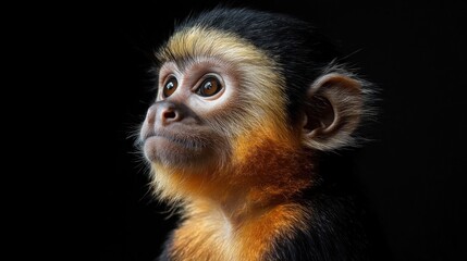 Fototapeta premium Portrait of a Curious Monkey