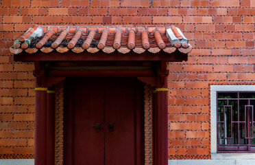 Chinese style brick house architecture
