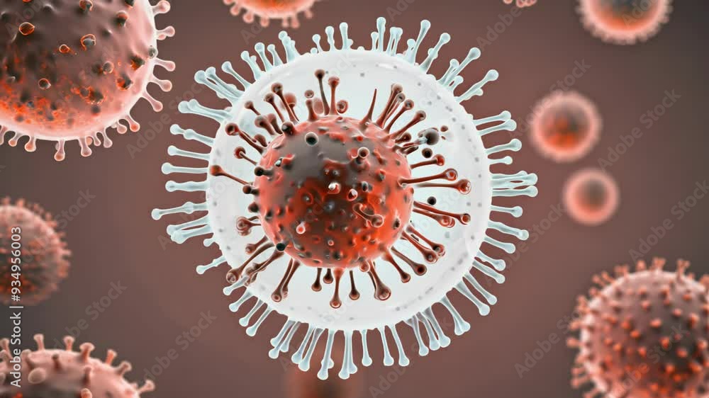 Poster close-up view reveals the intricate structure of a corona cell, highlighting its unique features and