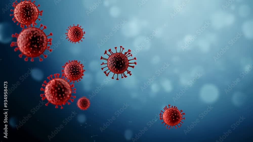 Aufkleber a significant number of red and black corona cells fill the air, creating a striking visual display 