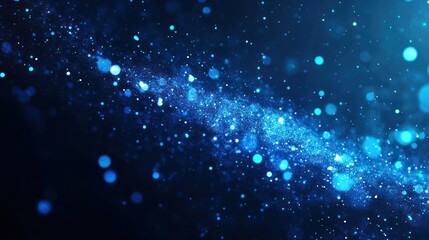 Obraz premium Blue Glitter with Defocused Lights