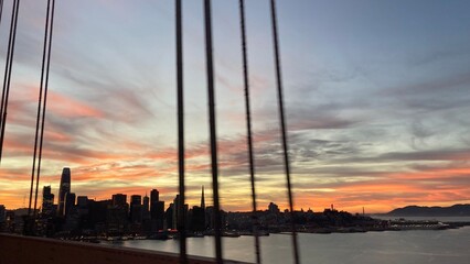 The San Francisco at dusk from the Bay Bridge 