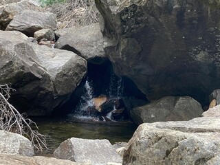 waterfall in the mountains