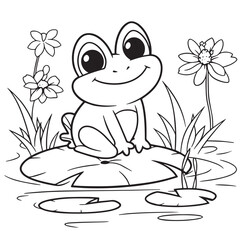 Friendly Frog on a Lily Pad