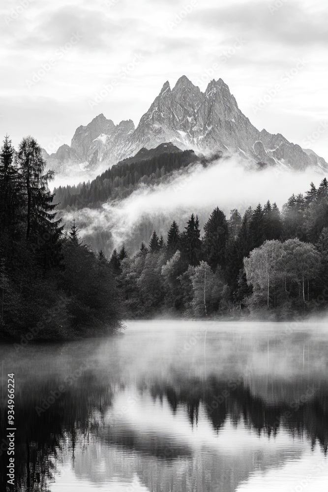 Wall mural Lake with Mountains