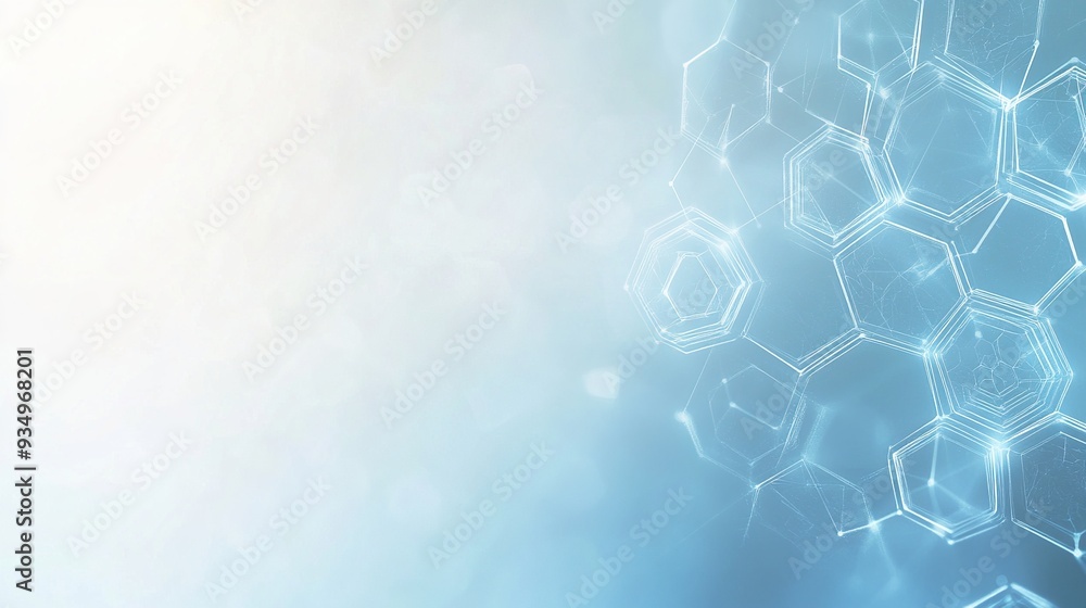 Poster abstract blue network background: a serene and futuristic backdrop with a soft blue gradient, featur