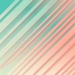Obraz premium A minimalist abstract pastel background vector with diagonal lines and soft gradients in pale coral and light mint, providing a fresh and contemporary look. 8k UHD, suitable for high-quality 