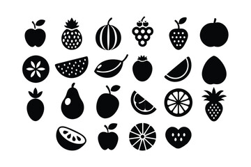 Vibrant set of colorful fresh fruit clip art.