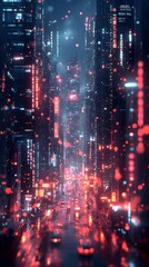 Obraz premium Dynamic 6G Technology Enabling Seamless Multi Device Connectivity and Vibrant Futuristic Visuals