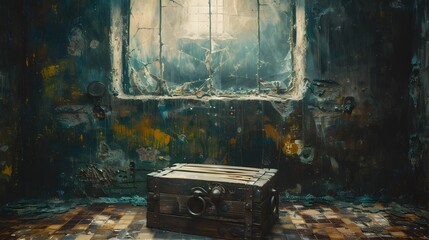 Treasure Chest in Abandoned Building.