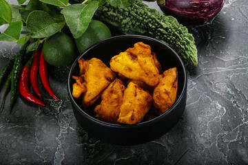 Indian cuisine - paneer pakora cheese