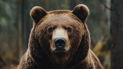 Fototapeta premium Brown Bear Portrait in a Forest