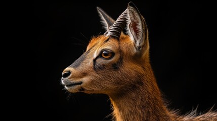 Obraz premium Close-up Portrait of a Young Antelope