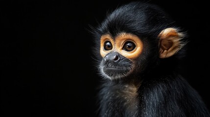 Obraz premium Close-up of a Baby Red-handed Tamarin