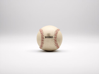 Baseball against white background 