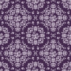 Fabric patterns. Traditional ethnic motifs ikat geometric fabric pattern cross stitch. Ikat embroidery Ethnic background. Abstract, illustration