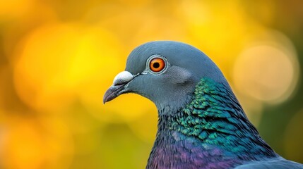 A Close-Up of a Pigeon's Head