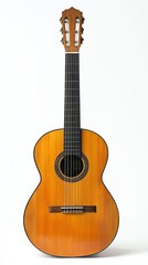 Obraz premium Classic acoustic guitar isolated on white background.