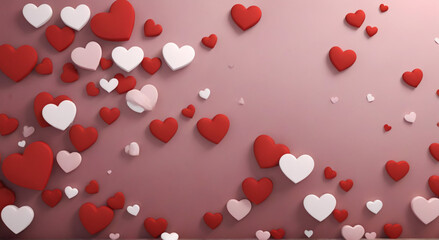 red hearts background