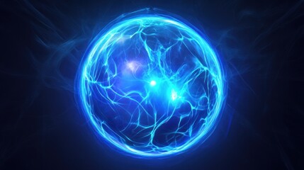 Naklejka premium Abstract Blue Sphere Energy