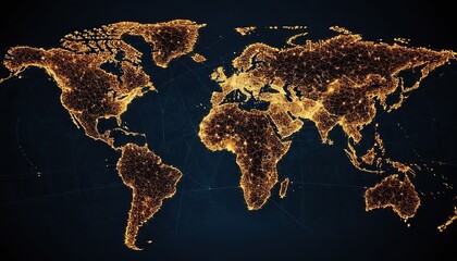 Metaverse Technology is integrated into the world map and has interconnected line elements Refers to entering a virtual world that uses both learning and entertainment through vr devices.17