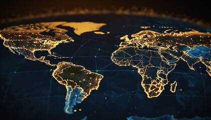 Metaverse Technology is integrated into the world map and has interconnected line elements Refers to entering a virtual world that uses both learning and entertainment through vr devices.18