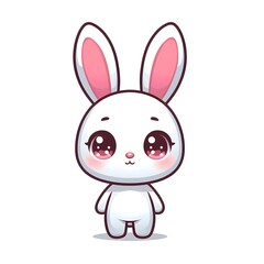 Obraz premium A cute baby rabbit character. Generative ai