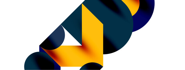 Circle pattern, round elements with lines and arrows composition for wallpaper, banner, background or landing