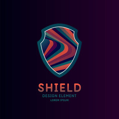 Shield, a symbol of protection and reliability. Vector illustration. Graphic element for design. Isolated image of the shield.