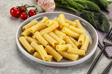 Italian cuisine - cooked pasta tortiglioni