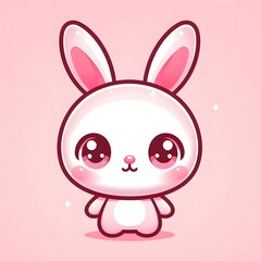 Fototapeta premium A cute baby rabbit character. Generative ai