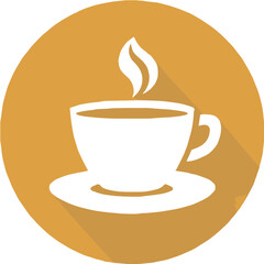 Obraz premium Hot Coffee Cup Icon with Steam