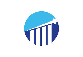 Accounting & Marketing Financial logo design, Vector design template