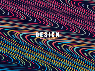 Futuristic abstract technology shining gradient blue light lines with modern stripes pattern dark blue background. Vector minimal line background with text for social media covers, headers, etc.