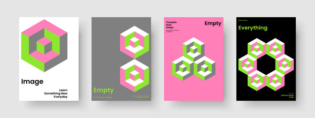 Fototapeta premium Abstract Banner Layout. Geometric Brochure Design. Isolated Book Cover Template. Flyer. Poster. Background. Report. Business Presentation. Pamphlet. Advertising. Portfolio. Catalog. Leaflet