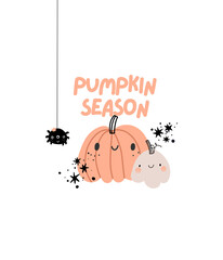 halloween card with pumpkin