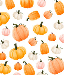 seamless pattern with pumpkins
