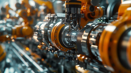 Fototapeta premium the intricate details of the robotic arms and machinery, showcasing their precision and efficiency. 