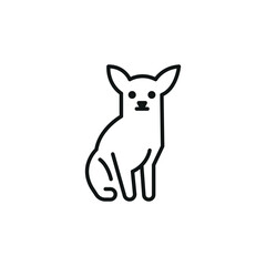 Chihuahua dog icon. Simple Chihuahua icon for social media, app, and web design. Vector illustration.