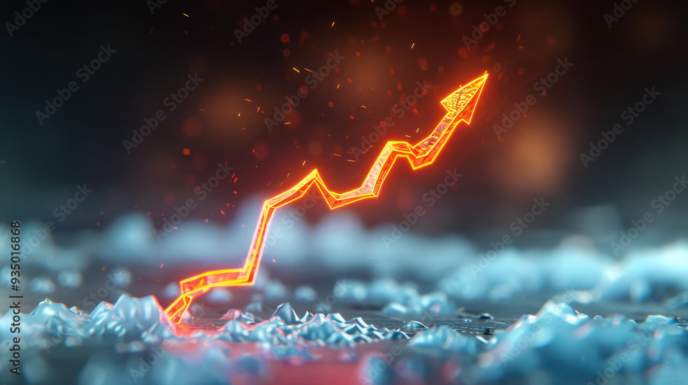 Poster a mesmerizing 3d rendering of a glowing forex chart set against a dark backdrop, symbolizing financi