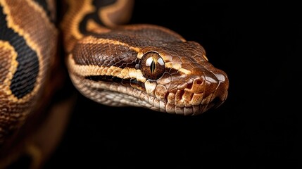Obraz premium Closeup of a Brown Snake's Head