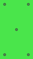 Green screen background, VFX motion tracking markers. Green screen backdrop template. It is suitable for any device.