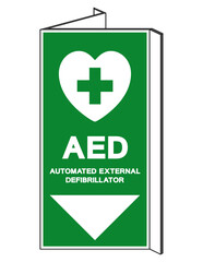 Obraz premium AED Automated External Defibrillator Symbol Sign, Vector Illustration, Isolate On White Background Label .EPS10