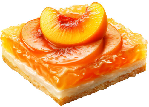 A Slice of Summer Bliss: Juicy Peach Delight isolate on transparency background PNG