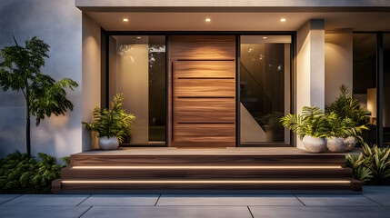 Modern entrance of a house
