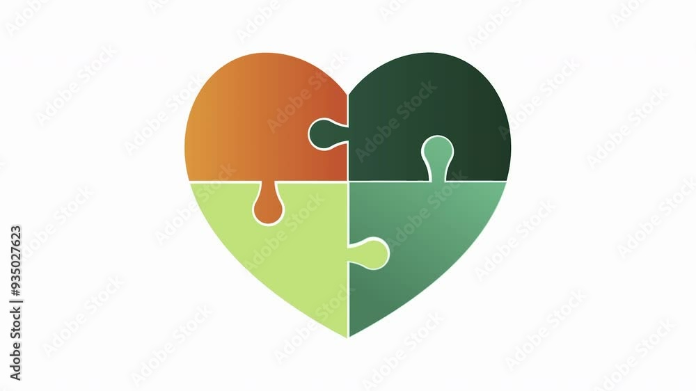 Poster a vibrant array of colorful puzzle pieces merging together in a creative harmony. scene