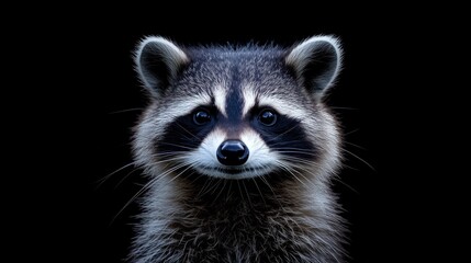 Fototapeta premium Portrait of a Curious Raccoon