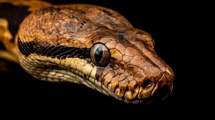 Obraz premium Close-up Portrait of a Snake's Head